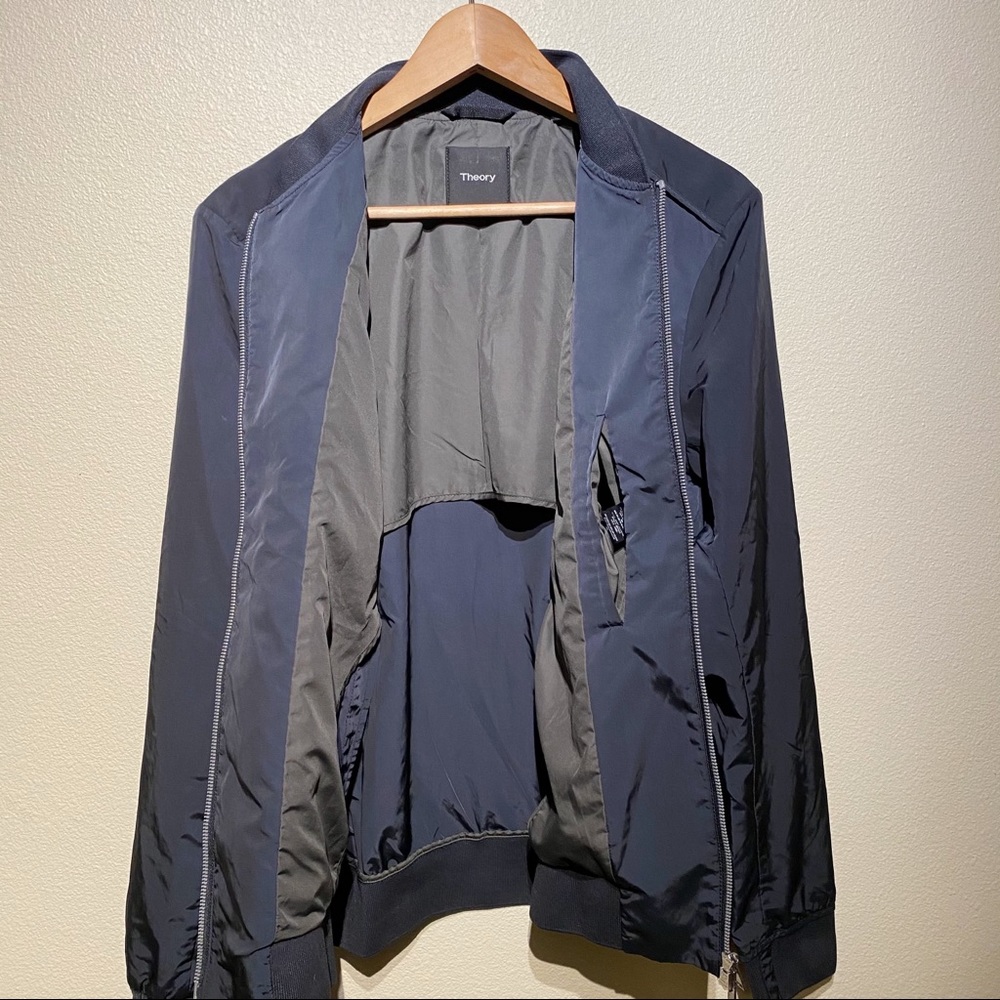 Men's Theory Brant Williston Bomber Jacket Medium - Picture 4 of 7